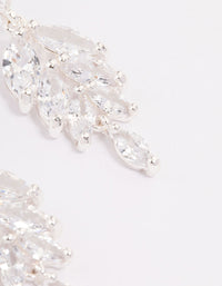 Silver Cubic Zirconia Drop Statement Earrings - link has visual effect only