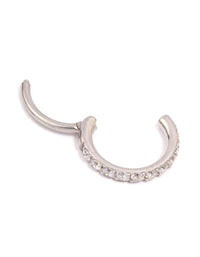 Surgical Steel Pave Clicker Ring 6mm - link has visual effect only