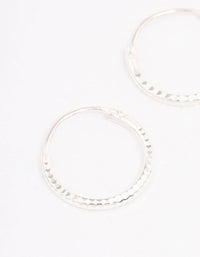 Sterling Silver Diamante Hoop Earrings 12mm - link has visual effect only