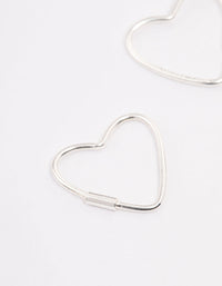 Sterling Silver Heart Hoop Earrings 12mm - link has visual effect only