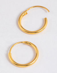 Gold Plated Sterling Silver Hoop Earrings 10mm - link has visual effect only