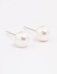 Sterling Silver Pearl Stud Earrings 5mm - link has visual effect only