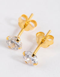 Gold Plated Sterling Silver Dainty Stud Earrings - link has visual effect only