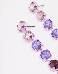 Purple Ombre Diamante Drop Earrings - link has visual effect only