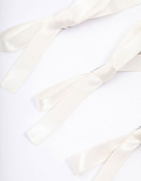 Cream Simple Hair Bows 4-Pack - link has visual effect only