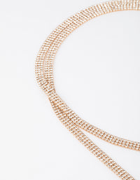 Gold Triple Row Cup Chain Scarf Necklace - link has visual effect only