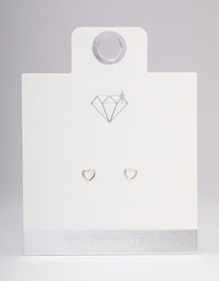 Sterling Silver Open Heart Stud Earrings - link has visual effect only