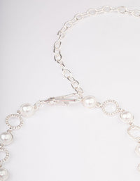 Silver Pearl & Diamante Open Circle Belt - link has visual effect only