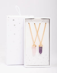 Gold Semi-Precious Mini Shard Necklace Pack - link has visual effect only