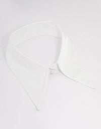 White Fabric Pointed Collar Necklace - link has visual effect only