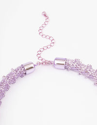 Lilac Cupchain Wrapped Short Necklace - link has visual effect only