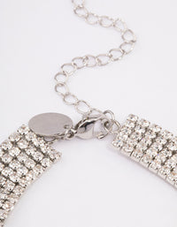 Rhodium Diamante Drape Choker - link has visual effect only