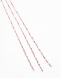 Pink Triple Row Cupchain Scarf Necklace - link has visual effect only