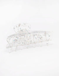 Clear Glitter Hair Claw Clip - link has visual effect only