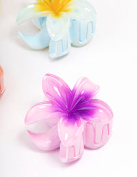 Mini Tropical Flower Hair Claw 4-Pack - link has visual effect only