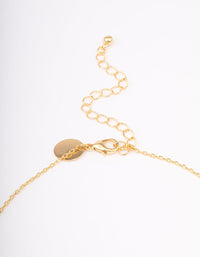 Gold Plated Brass Triangular Pear Drop Necklace - link has visual effect only