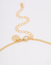 Gold Plated Pearl Cross Y-Shaped Pendant Necklace - link has visual effect only