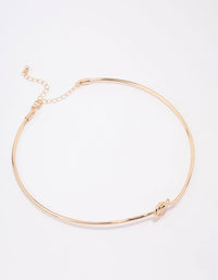 Gold Simple Knotted Choker Necklace - link has visual effect only