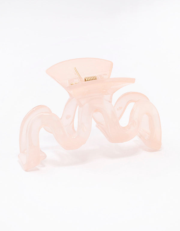 Blush Wavy Hair Claw Clip