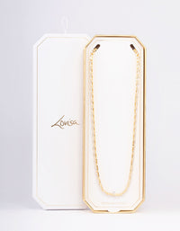 Gold Plated Baguette Cubic Zirconia Necklace - link has visual effect only