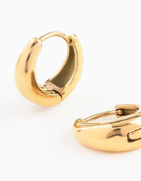 Waterproof Gold Plated Stainless Steel Mini Drop Huggie Earrings - link has visual effect only