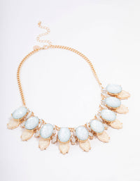 Gold Faceted Statement Necklace - link has visual effect only