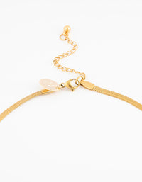 Gold Plated Cubic Zirconia Baguette Snake Pendant Necklace - link has visual effect only