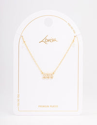 Gold Plated 333 Angel Number Cubic Zirconia Pendant Necklace - link has visual effect only