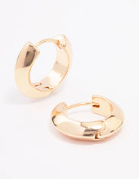 Gold Chunky Small Hoop Earrings - link has visual effect only