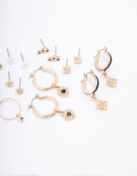 Gold Star & Heart Earring 12-Pack - link has visual effect only