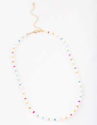 Beaded Pearl Short Necklace - link has visual effect only