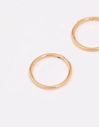 Gold Plated Titanium Sleeper Earrings 8mm - link has visual effect only