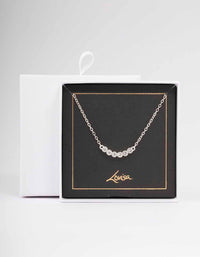 Silver Linear Bezel Diamante Necklace - link has visual effect only