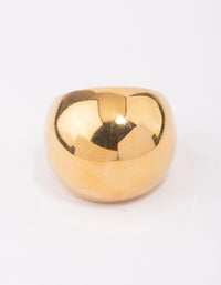 Waterproof Gold Plated Stainless Steel Large Bubble Ring - link has visual effect only