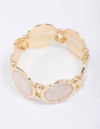 Gold Pearl Disc Bracelet - link has visual effect only