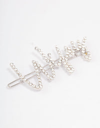 Rhodium Diamante Wifey Hair Clip - link has visual effect only