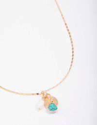 Gold Coin Freshwater Pearl Coin Necklace - link has visual effect only