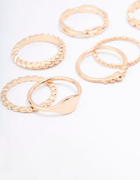 Gold Pattern Heart Ring Pack - link has visual effect only