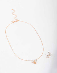 Gold Diamante Butterfly Jewellery Set - link has visual effect only