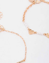 Gold Heart Cross Bracelet - link has visual effect only