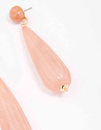 Blush Chunky Teardrop Earrings - link has visual effect only