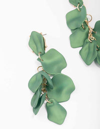 Green Coated Petal Drop Earrings - link has visual effect only