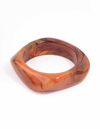 Brown Tortoiseshell Organic Textured Bangle - link has visual effect only