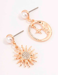 Gold Cluster Pearl Drop Earrings - link has visual effect only