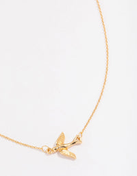 Gold Plated Flying Dove Pendant Necklace - link has visual effect only