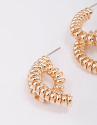 Gold Coil Spring Drop Earrings - link has visual effect only