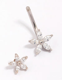 Surgical Steel Double Daisy Belly Piercing - link has visual effect only