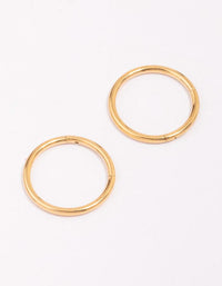 Gold Plated Surgical Steel Sleeper Earrings 12mm - link has visual effect only