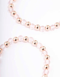 Rose Gold Beaded Heart Bracelet 4-Pack - link has visual effect only