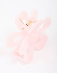 Pink Flower Hair Claw Clip - link has visual effect only